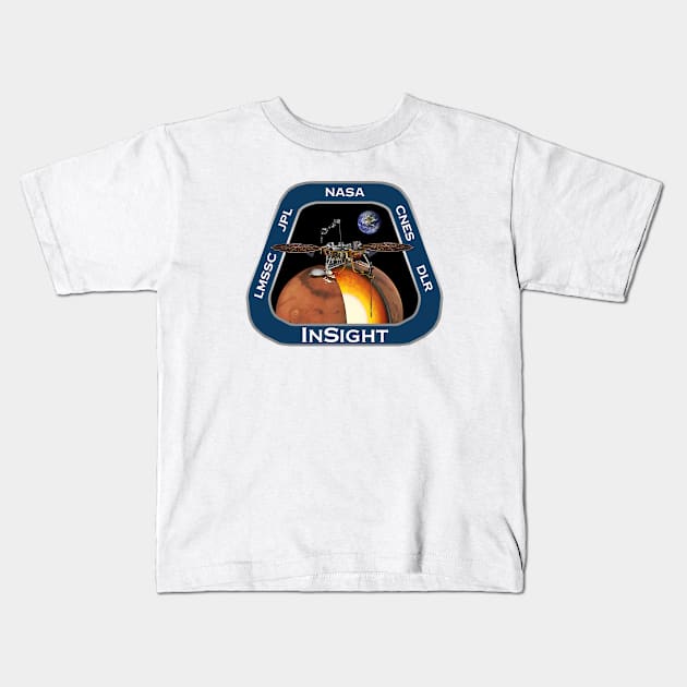 Mars InSight mission patch Kids T-Shirt by sithluke